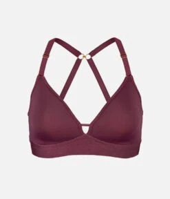 The Spacer Bra: Plum -Wear Lively Shop 07 product flat front1 spacer bra plum