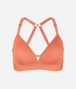 The Spacer Bra: Terracotta -Wear Lively Shop 07 product flat front1 spacer bra terracotta