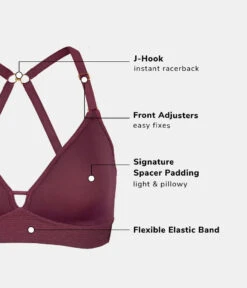 The Spacer Bra: Plum -Wear Lively Shop 09 product flat functions spacer bra plum