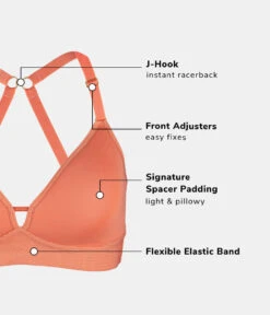 The Spacer Bra: Terracotta -Wear Lively Shop 09 product flat functions spacer bra terracotta