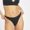 The All-Day Thong: Jet Black -Wear Lively Shop 1 on model front all day thong jet black