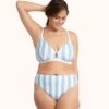 The Swim Busty Bralette: Cabana Stripe -Wear Lively Shop 1 on model front busty bralette cabana stripe bc98ded7 6327 4b84 8970 4acc0f08c36e