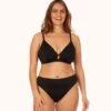 The Swim Busty Bralette: Jet Black -Wear Lively Shop 1 on model front busty bralette jet black 2233a724 6284 4a18 be90 d07d35713038