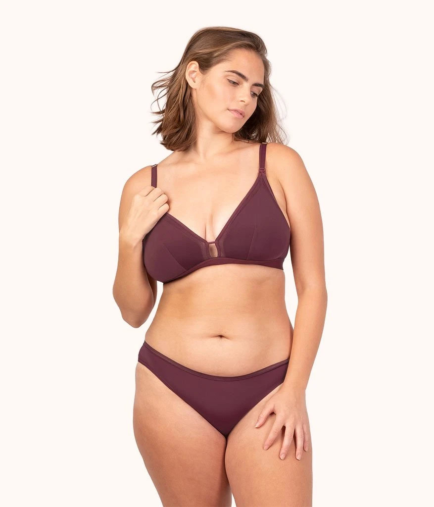 The Busty Nursing Bralette: Plum 1 The Busty Nursing Bralette: Plum