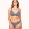 The Busty Nursing Bralette: Smoke -Wear Lively Shop 1 on model front busty maternity bralette smoke 069f8f1e e8d4 45f1 bd2c 910d0c6e3b48