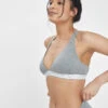 The Cross Back Bralette: Heather Gray -Wear Lively Shop 1 on model front cross back bralette heather gray 16de3e02 4778 44f2 a0a3 151ecb0c9fae