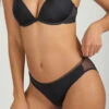 The Mesh Back Bikini: Jet Black -Wear Lively Shop 1 on model front mesh back bikini jet black