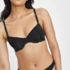The Spacer Balconette Bra: Jet Black -Wear Lively Shop 1 on model front spacer balconette jet black