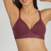 The Spacer Bra: Plum -Wear Lively Shop 1 on model front spacer bra plum