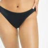 The Swim Bikini Bottom: Jet Black -Wear Lively Shop 1 on model front swim bikini bottom jet black