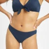 The Swim Bikini Bottom: Navy -Wear Lively Shop 1 on model front swim bikini bottom navy