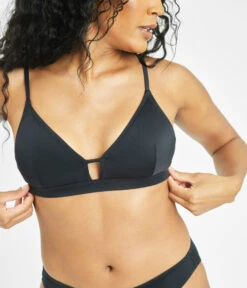 Wear Lively Shop -Wear Lively Shop 1 on model front swim bralette jet black 5e813ccc 7cca 42eb b289 1b5a750fb160