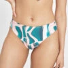The Swim High Waist Bikini Bottom: Paint Brush -Wear Lively Shop 1 on model front swim high waist bikini bottom paint brush