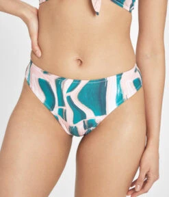The Swim High Waist Bikini Bottom: Paint Brush