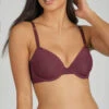 The T-Shirt Bra: Plum -Wear Lively Shop 1 on model front tshirt bra plum