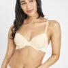 The T-Shirt Bra: Toasted Almond -Wear Lively Shop 1 on model front tshirt bra toasted almond