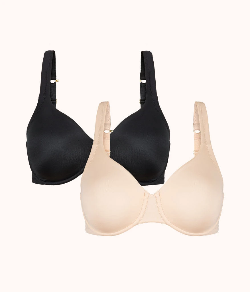 The Minimizer Bra Bundle: Jet Black/Toasted Almond 1 The Minimizer Bra Bundle: Jet Black/Toasted Almond