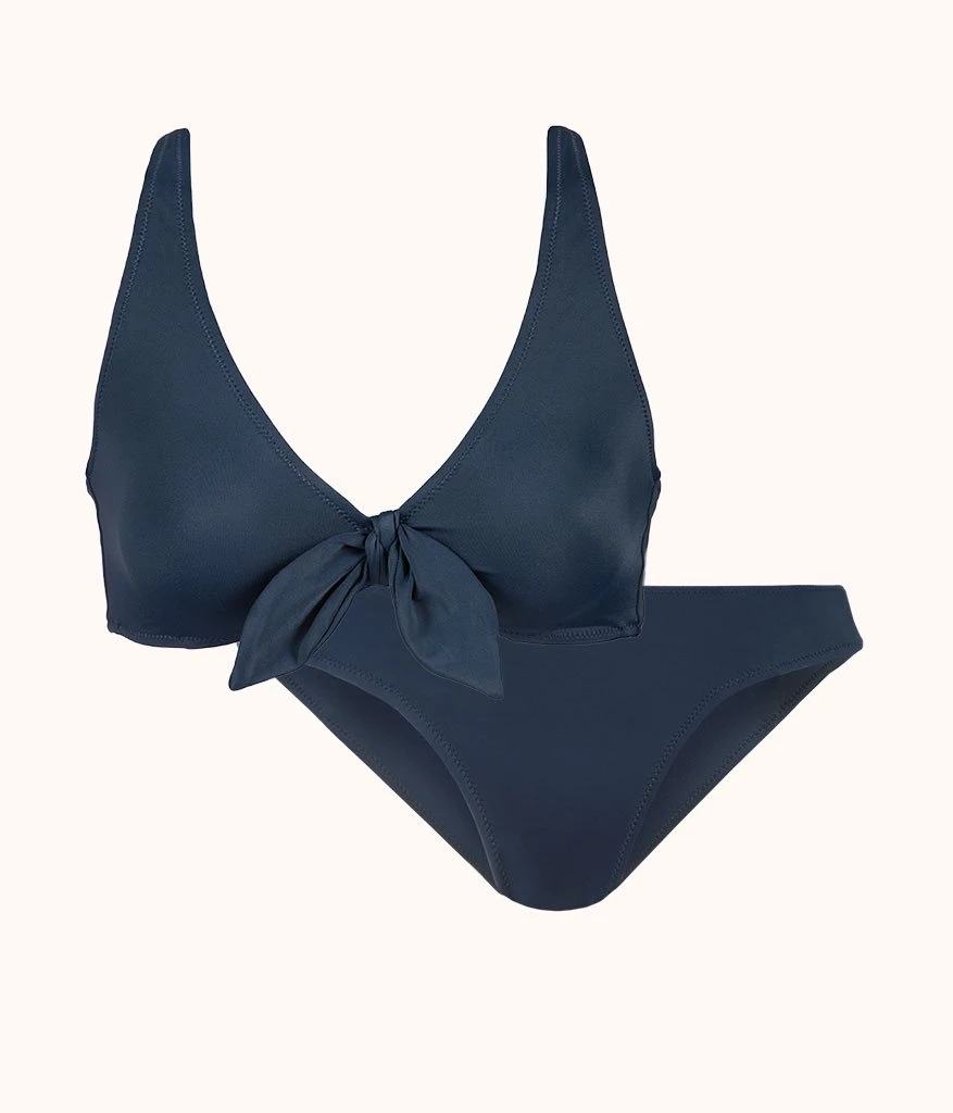 The Plunge Bralette & Bikini Swim Bundle: Navy