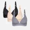 The Spacer Bra Trio: Jet Black/Toasted Almond/Smoke