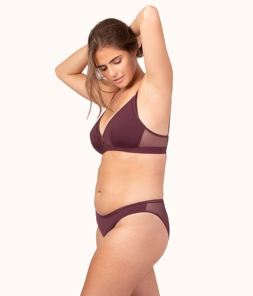 The Busty Nursing Bralette: Plum 2 The Busty Nursing Bralette: Plum - Image 2