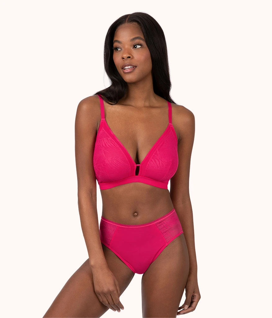 The Smooth Lace Busty Bralette: Magenta 2 The Smooth Lace Busty Bralette: Magenta - Image 2