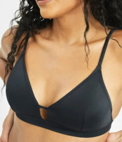The Bralette & Bikini Swim Bundle: Jet Black -Wear Lively Shop 2 on model front1 swim bralette jet black