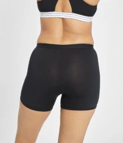 The All-Day Boy Short: Jet Black -Wear Lively Shop 3 on model back all day boy short jet black