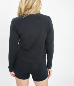 The All-Day Crew Long-Sleeve: Jet Black -Wear Lively Shop 3 on model back all day crew long sleeve jet black d7144606 5173 4186 a2cf 947764cdb034