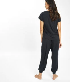 The All-Day Jogger: Jet Black -Wear Lively Shop 3 on model back all day jogger jet black