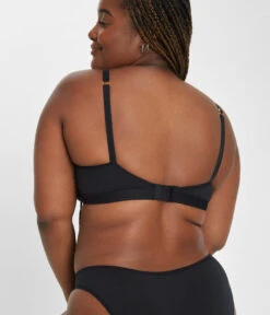 The All-Day No-Wire Push-Up: Jet Black -Wear Lively Shop 3 on model back all day no wire push up jet black