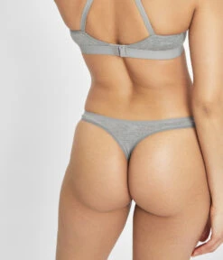 The All-Day Thong: Heather Gray -Wear Lively Shop 3 on model back all day thong heather gray