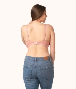 The Floral Lace Busty Bralette: Shell Pink 7 The Floral Lace Busty Bralette: Shell Pink -Wear Lively Shop 3 on model back floral lace busty bralette shell pink 6ee679d6 383a 4e5f bd59 760c01b52fe7