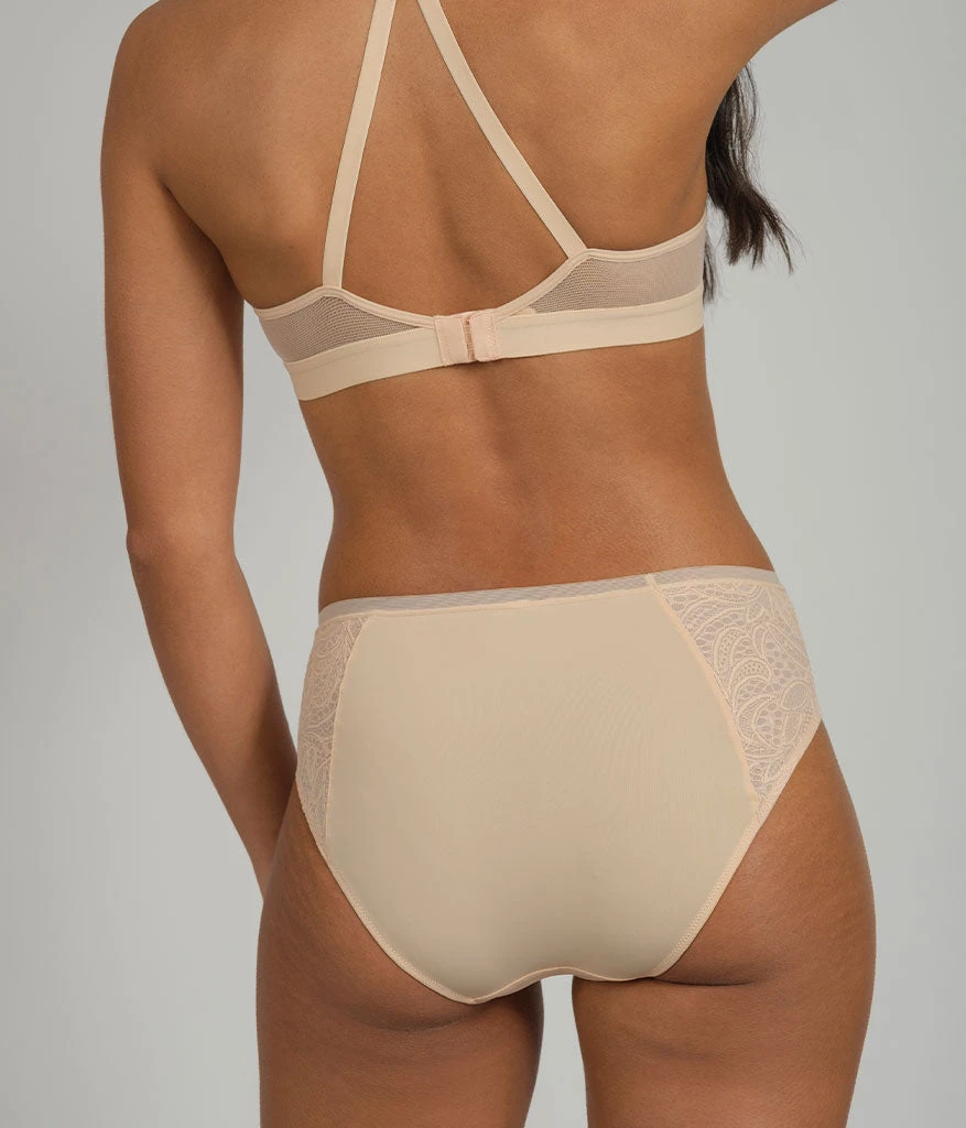 The Lace High Waist Bikini: Toasted Almond 3 The Lace High Waist Bikini: Toasted Almond - Image 3