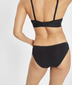 The Palm Lace Bikini: Jet Black -Wear Lively Shop 3 on model back palm lace bikini jet black