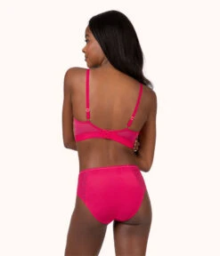 The Smooth Lace Busty Bralette: Magenta 7 The Smooth Lace Busty Bralette: Magenta -Wear Lively Shop 3 on model back smooth lace busty bralette magenta