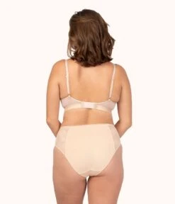 The Smooth Lace Busty Bralette: Toasted Almond -Wear Lively Shop 3 on model back smooth lace busty bralette toasted almond fd3add76 fbbf 4995 adf0 0c425a530374