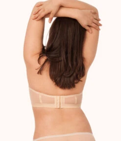 The Smooth Strapless: Toasted Almond 9 The Smooth Strapless: Toasted Almond -Wear Lively Shop 3 on model back smooth strapless toasted almond