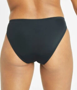 The Swim Bikini Bottom: Jet Black -Wear Lively Shop 3 on model back swim bikini bottom jet black