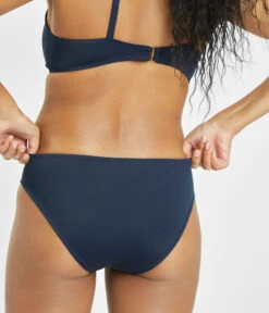 The Swim Bikini Bottom: Navy -Wear Lively Shop 3 on model back swim bikini bottom navy