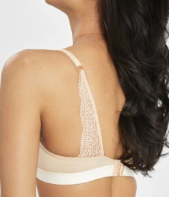 The T-Shirt Bra: Toasted Almond -Wear Lively Shop 3 on model back tshirt bra toasted almond
