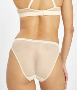 The Mesh Back Bikini: Toasted Almond -Wear Lively Shop 3 on model back1 mesh back bikini toasted almond