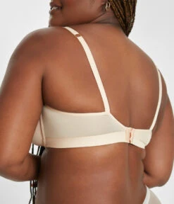 The Spacer Balconette Bra: Toasted Almond -Wear Lively Shop 3 on model front2 spacer balconette toasted almond