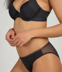 The T-Shirt Bra: Jet Black -Wear Lively Shop 3 on model side tshirt bra jet black