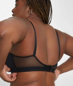 The All-Day Deep V No-Wire: Jet Black -Wear Lively Shop 4 on model back all day deep v no wire jet black