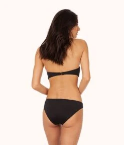 The Swim Bandeau: Jet Black -Wear Lively Shop 4 on model back bandeau jet black b21d151a b16e 4143 9481 3ae3d64d3d2c