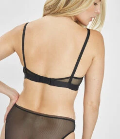 The Mesh Trim Nursing Bralette: Jet Black 9 The Mesh Trim Nursing Bralette: Jet Black -Wear Lively Shop 4 on model back mesh trim nursing bralette jet black jpg