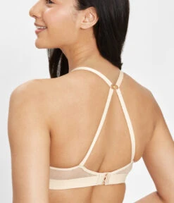The No-Wire Push-Up: Toasted Almond -Wear Lively Shop 4 on model back no wire push up toasted almond