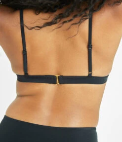 The Bralette & Bikini Swim Bundle: Jet Black -Wear Lively Shop 4 on model back swim bralette jet black
