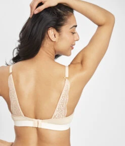 The T-Shirt Bra: Toasted Almond -Wear Lively Shop 4 on model back1 tshirt bra toasted almond