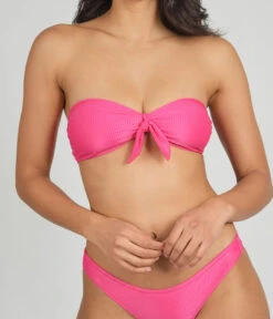 The Swim Ribbed Cheeky Bottom: Magenta -Wear Lively Shop 4 on model front2 ribbed cheeky swim bottom magenta 1a9323bd 964b 4606 ac54 6aa768c991b0